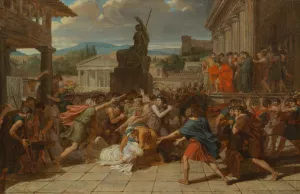 The Death of Virginia by Guillaume-Guillon Lethiere Oil Painting