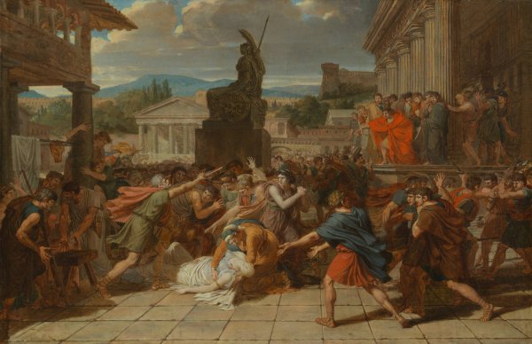 The Death of Virginia  by Guillaume-Guillon Lethiere - Hand-Painted Oil Painting Reproduction