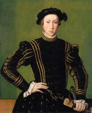 Portrait of Maximilian II by Guillaume Scrots Oil Painting