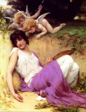 Beautiful Girl Angel by Guillaume Seignac - Oil Painting Reproduction