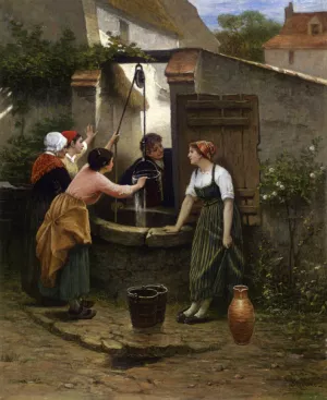 By the Well painting by Guillaume Seignac