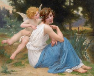 Cupid and Psyche by Guillaume Seignac Oil Painting