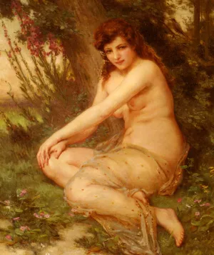 La Nymphe de Foret also known as The Forest Nymph by Guillaume Seignac Oil Painting