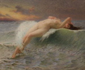 La Vague by Guillaume Seignac Oil Painting