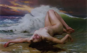 The Wave by Guillaume Seignac - Oil Painting Reproduction