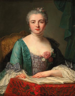 Portrait Of A Young Lady by Guillaume Voiriot Oil Painting