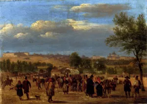 Vista de Madrid del Puente de Segovia by Guiseppe Canella - Oil Painting Reproduction