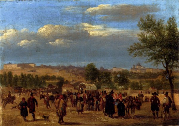 Main Product Photo of Vista de Madrid del Puente de Segovia Painting by Guiseppe Canella