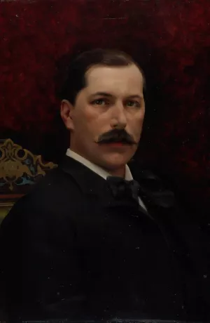 Portrait Of Baron Delort De Gleon by Gunnar Berndtson Oil Painting