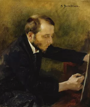 Portrait Of Eero Jarnefelt The Painter by Gunnar Berndtson Oil Painting