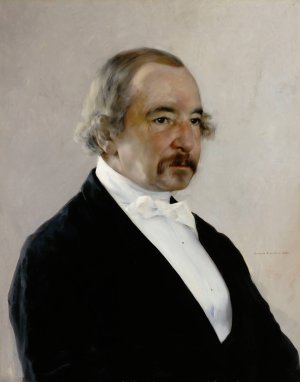 Portrait Of Zacharias Topelius by Gunnar Berndtson Oil Painting