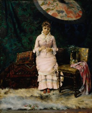 Yes - No, Pause In The Studio by Gunnar Berndtson Oil Painting