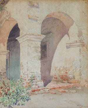 Mission San Juan Capistrano, by Gunnar Mauritz Widforss Oil Painting