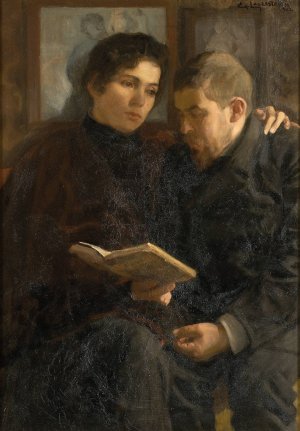 A Poem by Gustaf Lagerstrom Oil Painting