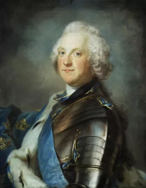 Portrait of Adolf Frederick, King of Sweden by Gustaf Lundberg - Oil Painting Reproduction