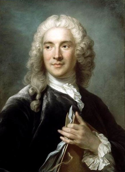 Portrait of Charles-Joseph Natoire by Gustaf Lundberg - Hand-Painted Oil Painting Reproduction