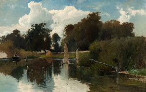 The Shore of RingsjOn I by Gustaf Rydberg Oil Painting