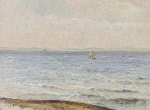 The Sound. Motif from Ven by Gustaf Rydberg Oil Painting