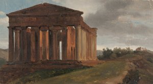 A Temple in Agrigento, Sicily by Gustaf Soderberg Oil Painting