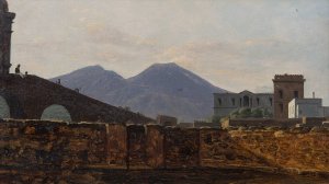 Vesuvius Seen from St January Bridge, Naples by Gustaf Soderberg Oil Painting
