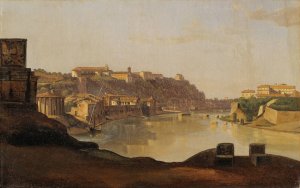 View over the Tiber to the Aventine, Rome by Gustaf Soderberg Oil Painting