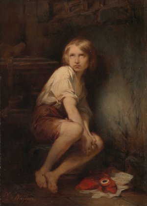 Louis XVII in the temple by Gustaf Wappers Oil Painting