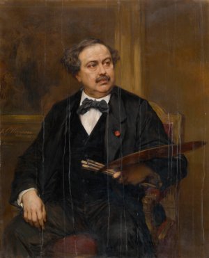 Self Portrait by Gustaf Wappers Oil Painting