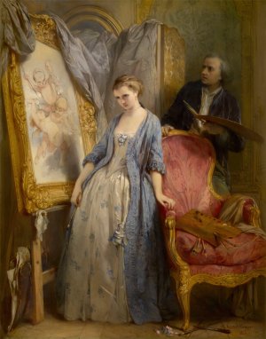 Young Artist Daydreaming by Gustaf Wappers Oil Painting