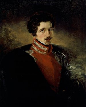 Portrait Of Baron R.F.G. Wrede by Gustaf Wilhelm Finnberg Oil Painting