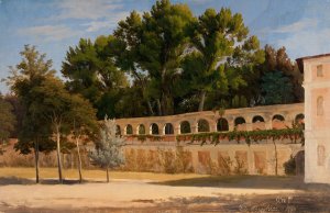 From Villa Borghese Oil painting by Gustaf Wilhelm Palm
