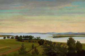Lake Siljan. Study Oil painting by Gustaf Wilhelm Palm