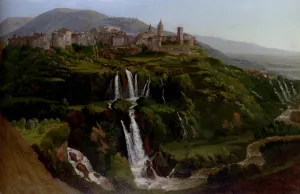 The Cascades At Tivoli by Gustaf-Wilhelm Palm - Oil Painting Reproduction