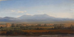 View from the Albano Mountains. Study by Gustaf Wilhelm Palm Oil Painting