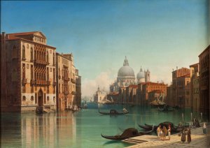 View of Canal Grande in Venice Oil painting by Gustaf Wilhelm Palm