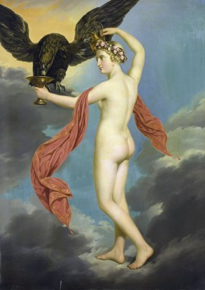 Hebe With Jupiter in The Guise of An Eagle by Gustav-Adolphe Diez Oil Painting