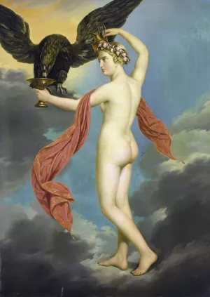 Hebe With Jupiter in The Guise of An Eagle by Gustav-Adolphe Diez Oil Painting