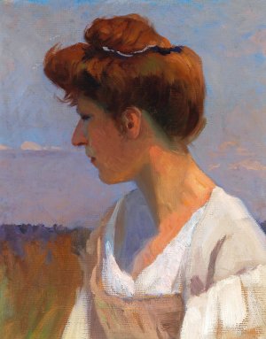 Girl from Krems by Gustav Bamberger Oil Painting