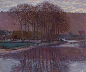 Schwarze Lacke bei Krems by Gustav Bamberger Oil Painting