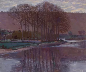 Schwarze Lacke bei Krems Oil painting by Gustav Bamberger