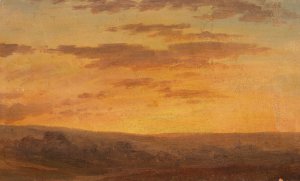 Landschaft in der Abenddammerung by Gustav Friedrich Papperitz Oil Painting