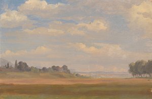Landschaftsstudie by Gustav Friedrich Papperitz Oil Painting