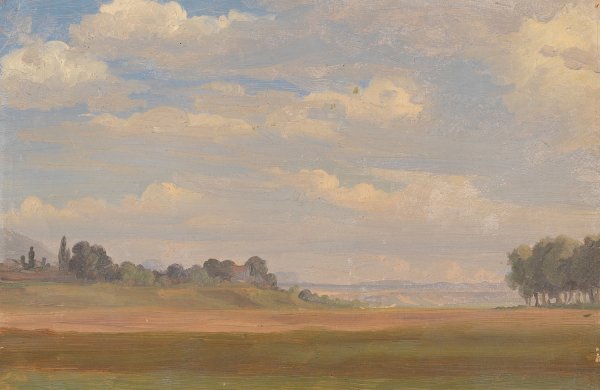 Landschaftsstudie by Gustav Friedrich Papperitz - Hand-Painted Oil Painting Reproduction