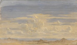 Wolkenstudie by Gustav Friedrich Papperitz Oil Painting