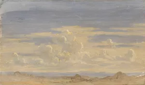 Wolkenstudie Oil painting by Gustav Friedrich Papperitz