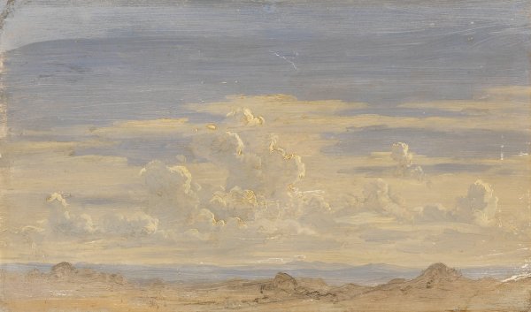Wolkenstudie by Gustav Friedrich Papperitz - Hand-Painted Oil Painting Reproduction