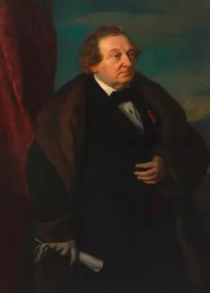 Heinrich Johann Immanuel Anschutz, Schauspieler by Gustav Gaul Oil Painting