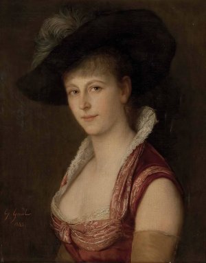 Portrait Bertha Linda by Gustav Gaul Oil Painting