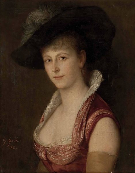 Main Product Photo of Portrait Bertha Linda  Painting by Gustav Gaul