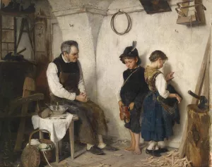 Der zerbrochene Krug by Gustav Igler Oil Painting