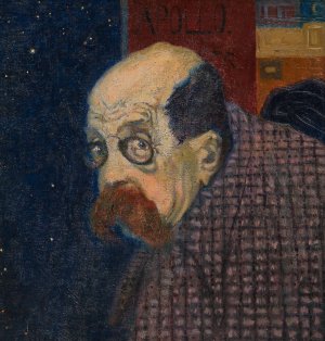 Portrat Peter Altenberg by Gustav Jagerspacher Oil Painting